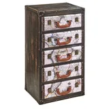 Kobolo Kommode COMPASS 40 x 79 x 31 cm Braun