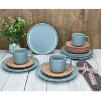 Ritzenhoff & Breker Ritzenhoff 18tlg Kaffeeservice Jasper DUO Graublau