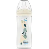 Dodie Fläschchen mit Löchern, gegen Koliken – 330 ml – Blau – 6+ Monate – Biomimetik Sauger Durchfluss 3