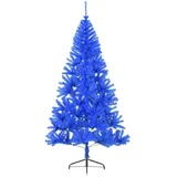 vidaXL Künstlicher Halb-Weihnachtsbaum mit Ständer Blau 180 cm PVC