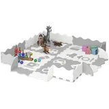 Relaxdays Puzzlematte Symbole Weiß,Grau