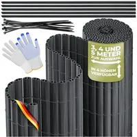 Kesser Balkonverkleidung 90 x 300 cm Schwarz PVC