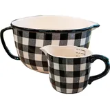 neuetischkultur Rührschüssel Set Schwarz/Weiß 2-tlg.