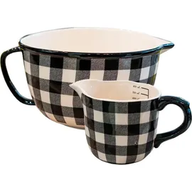 neuetischkultur Rührschüssel Set Schwarz/Weiß 2-tlg.