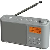 i-box DAB/DAB Plus/FM Radio, Klein Digitalradio Tragbares Batteriebetrieben, Mini Radio Digital Akku & Netzbetrieb Kofferradio, USB-Ladekabel (Grau)