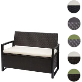 MCW MCW-F39 2er Sitzbank 120 x 60 x 45 cm Braun