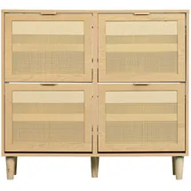 stilvora Schuhschrank 100 x 90 x 25 cm beige / beige