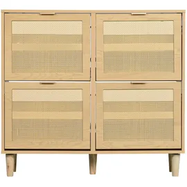 stilvora Schuhschrank 100 x 90 x 25 cm beige / beige