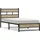vidaXL Metallbett ohne Matratze Sonoma-Eiche 140x200 cm
