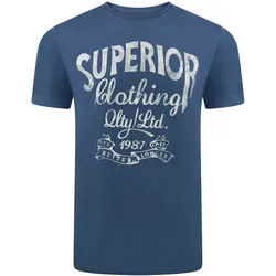 riverso Tshirt Herren Baumwolle Regular Fit RIVLeon Regular Fit Blau XL