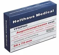 Holthaus Medical YPSIPAD Augenkompressen oval, unsteril 16607 , 1 Packung = 50 Stück, Maße: 56 x 70 mm