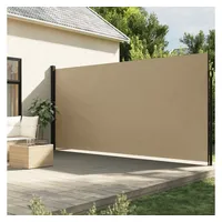 vidaXL Seitenmarkise Ausziehbar Beige 220x600 cm