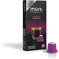 Must Espresso Lungo Kaffeepads – kompatibel mit Nespersso Kapseln, 10 Stück