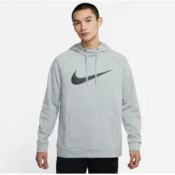Nike DF Dry Graphic - Herren Fitness-Hoodie - Dark Grey Heather/Schwarz - M
