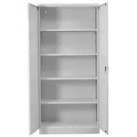 Proregal Stahlschrank, Weiß, Metall, Rechteckig, 92x195x42 cm, Arbeitszimmer, Aktenschränke