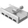 ORICO USB 3.0 Hub 4 Port, Aluminium SuperSpeed Daten hub Mit Extra Netzteilanschluss Port für Desktop Computer, MacBook, MacBook Air/Pro/Mini(Silber)