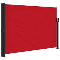 vidaXL Seitenmarkise Ausziehbar Rot 140x600 cm