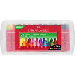 FABER-CASTELL Jumbo Wachsmalstifte farbsortiert, 24 St.