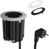 Kalb Material Für Möbel Einbausteckdose 230V für Arbeitsplatten u. Möbel mit EU-Stecker