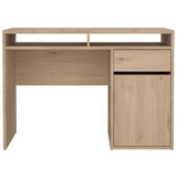 INOSIGN Schreibtisch »Funktion Plus, Arbeitstisch, Bürotisch«, Computertisch mit 1 Tür und 1 Schublade, 2 offene Fächer Breite 110 cm, braun