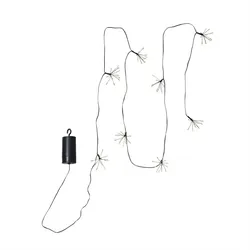 LED Lichterkette Blume 96 Tautropfen LED 8 Blüten Batterie 2,1m Timer
