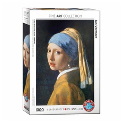 EUROGRAPHICS Puzzle »Das Mädchen mit dem Perlenohrring von Jan Vermeer«, 1000 Puzzleteile bunt