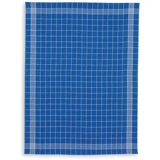 KRACHT, Halbleinen Geschirrtuch Trockenperle vollbunt blau, 60x80