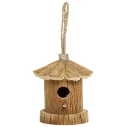 Chic Antique Holz Vogelhaus für den Garten, Höhe 17, Ø 12 cm