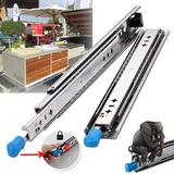 Schwerlastauszug 1200mm mit Verriegelung 53mm Breite 120 kg Tragkraft