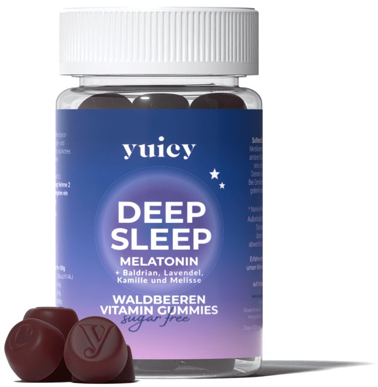 yuicy® Deep Sleep Melatonin Gummies Zum Einschlafen - 0.5mg Melatonin 14 St