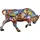 Casablanca by Gilde Casablanca Deko Figur Tierfigur Stier - aus Kunstharz im Street Art Design - Farbe: Mehrfarbig Höhe 27 cm