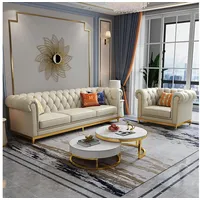 Xlmoebel Wohnzimmer-Set Wohnlandschaft im Design mit 3-Sitzer und 1-Sitzer Ledersofa, (2-St., Sofagarnitur 3+1 Sitzer), Hergestellt in Europa beige