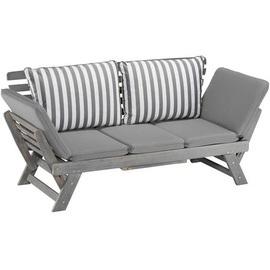 baumarkt direkt Daybed Akazie 201 x 76 x 80 cm grau inkl. Auflagen