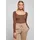 URBAN CLASSICS Ladies Organic Longsleeve Body - Braun