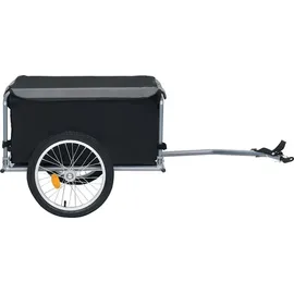 vidaXL Lastenanhänger schwarz/grau
