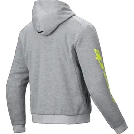 Alpinestars Chrome V2 Sport Motorrad Zip Hoodie grau-neongelb / 4XL
