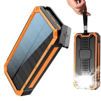 Solar Powerbank 20000 mAh, PD20W Wasserdichtes Solar Ladegerät USB C Externer Akku Solarladegeräte mit Outputs, Power Bank für Smartphones, Tablets und mehr