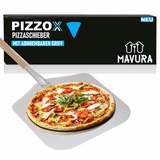 MAVURA Pizzaschieber PIZZOX Premium Pizzaschaufel mit abnehmbarem Griff aus Buchenholz, Edelstahl Pizza Schieber stabiles Gewinde & robuster Holzstab