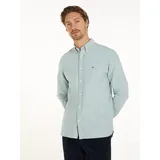 Tommy Hilfiger Langarmhemd TOMMY HILFIGER "SOLID HERITAGE OXFORD Regular Fit SHIRT", Herren, Gr. 3XL, N-Gr, grün (ornamental grün), Web, Obermaterial: 100% Baumwolle, Hemden