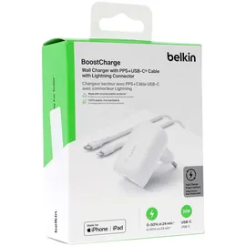 Belkin BOOST Charge USB-C 30W PD PPS 1m Light.Kab.WCA005vf1MWH-B5 - Weiß