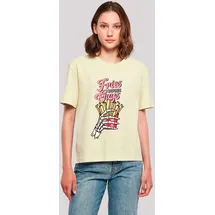 F4NT4STIC Ladies Everyday Tee Anti Valentinstag Fries in softyellow | Gr.: M