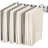 Hosenbügel, Ausziehbar, Edelstahl Hosenbügel, Platzsparend, Ausziehbare Kleiderstange mit Rutschfester Beflockung für 9 Hosen, Hosenbüge für Kleiderschrank, 46x32.5cm, Rechts