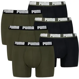 Puma Boxershort 6er Pack Figurbetont bunt|grün L