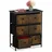 Relaxdays Schubladenkommode 60 x 73 x 32 cm Anthrazit/Braun/Schwarz