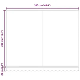 vidaXL Markise 400 x 300 cm anthrazit