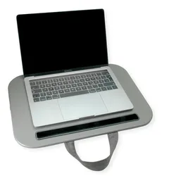 VALUE Knietablett / Laptop-/Tablet-Ablage mit Kissen, grau
