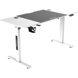 [pro.tec]® Höhenverstellbarer Tisch Stryn 140x60cm weiß