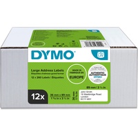 Dymo Etiketten LabelWriter 99012, 89x36mm, weiß, 12 Rollen (2093093)