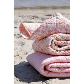 Chic Antique Aix Quilt mit Blumen Bettüberwurf 130 x 180 cm Rosa/Blau