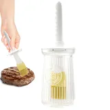 Ölspender mit Pinsel, Grillpinsel aus Silikon, 200 ml – Ölflasche, Grillpinsel, Gebäckpinsel, Streuöl, Butter, Soße, Marinaden für BBQ